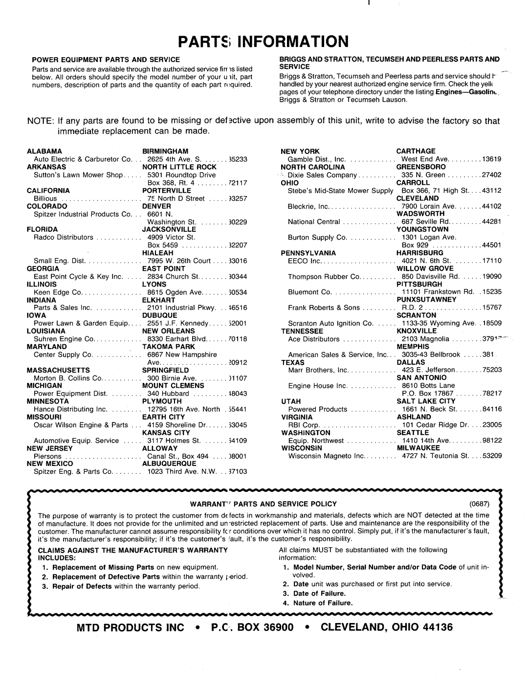 MTD 118-050R000, 118-061R000, 118-062R000, 118-051R000, 118-052R000, 118-053R000, 118-060R000, 118-063R000 manual 