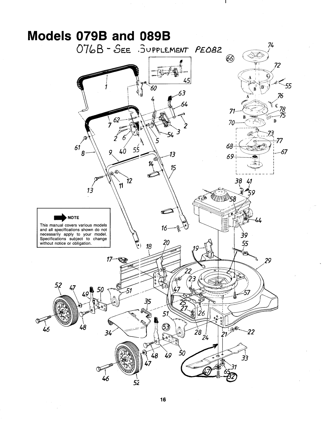 MTD 118-079B000, 118-089B000 manual 