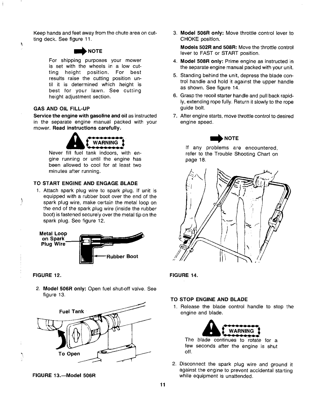 MTD 118-502R000, 118-506R000, 118-508R000 manual 