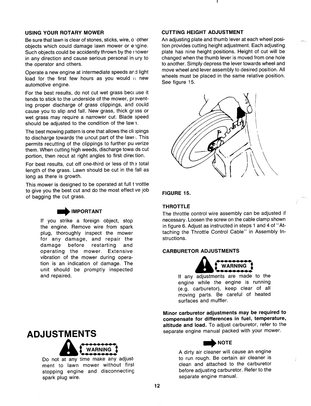 MTD 118-506R000, 118-508R000, 118-502R000 manual 