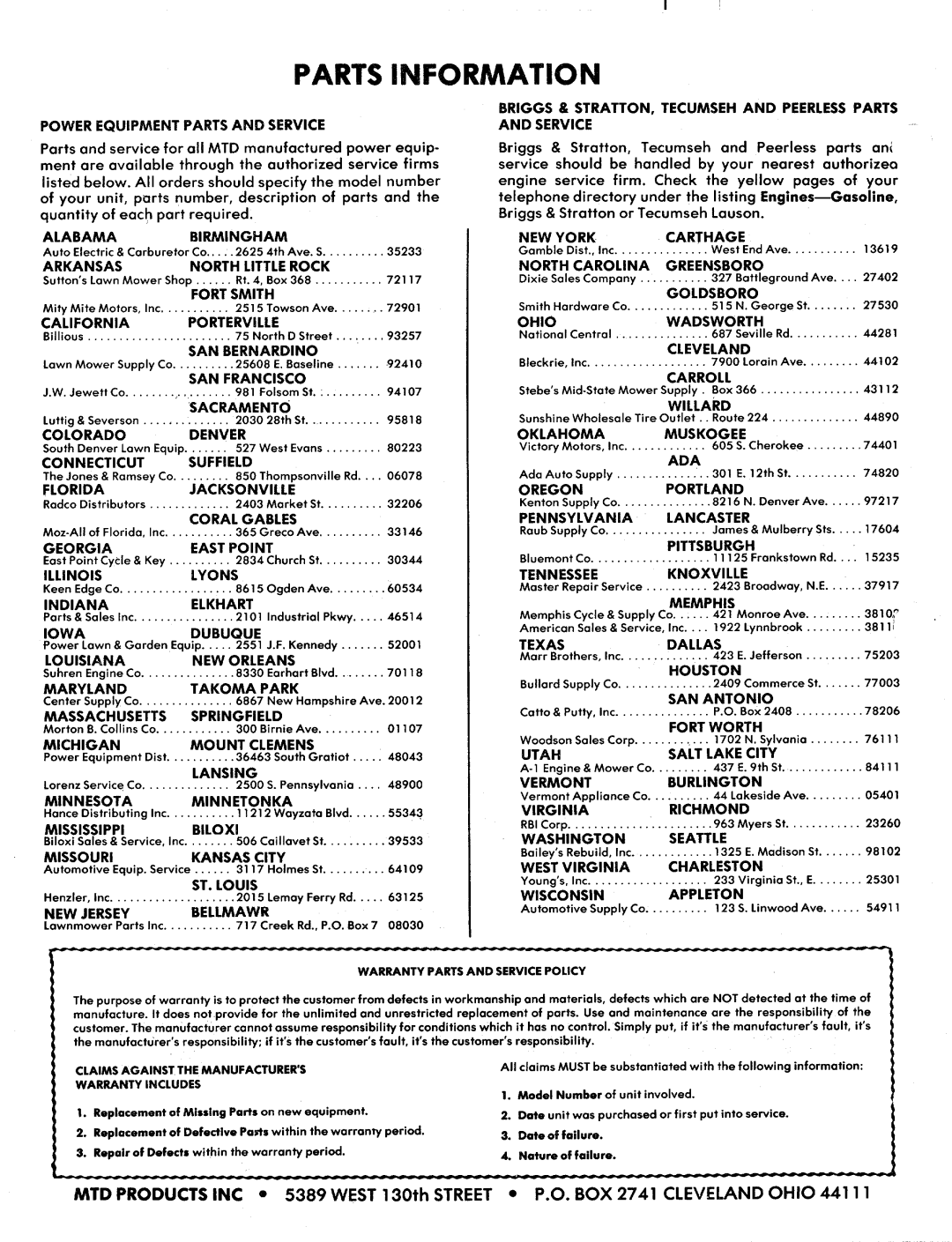 MTD 118-530A manual 