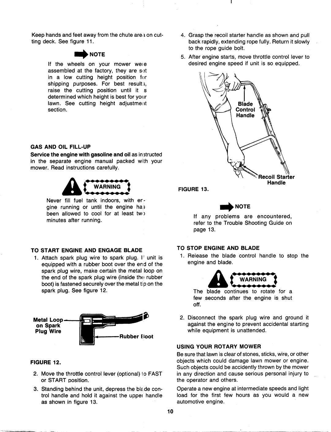 MTD 119-020R000 manual 