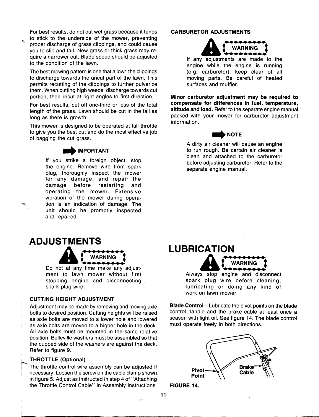 MTD 119-020R000 manual 