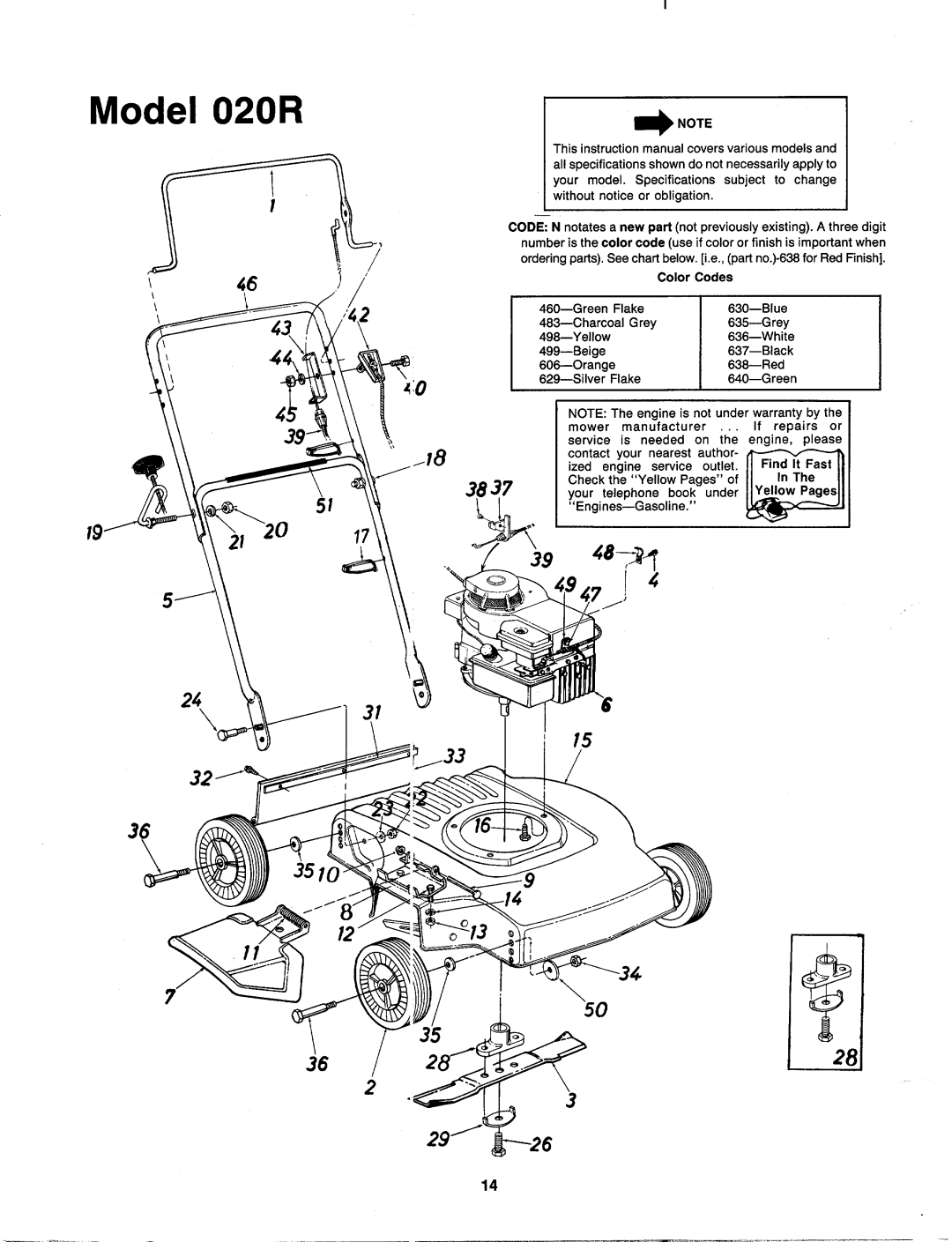 MTD 119-020R000 manual 