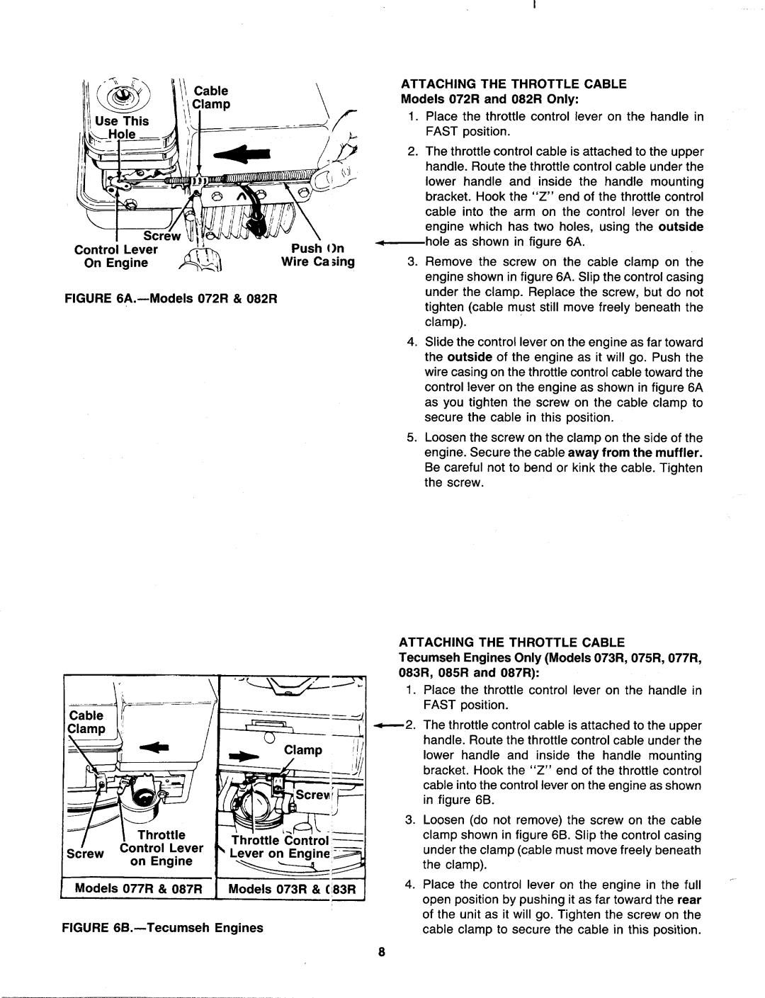 MTD 119-076R000, 119-083R000, 119-079R000, 119-077R000, 119-075R000, 119-073R000, 119-072R000, 119-074R000, 119-082R000 manual 