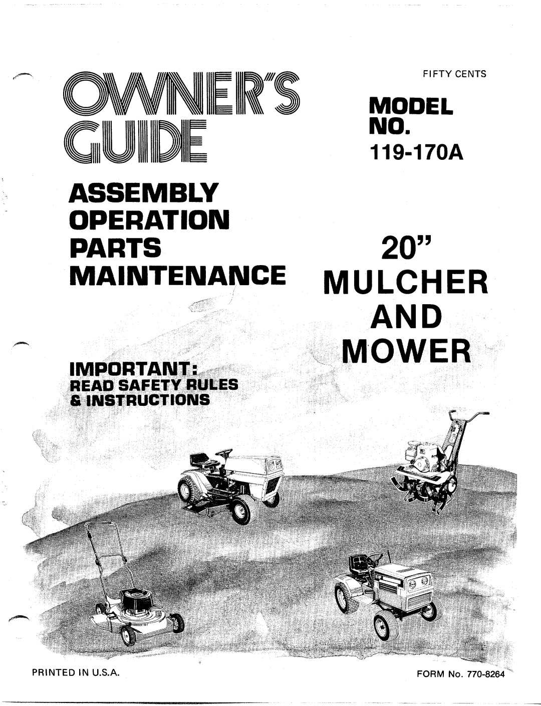 MTD 119-170A manual 