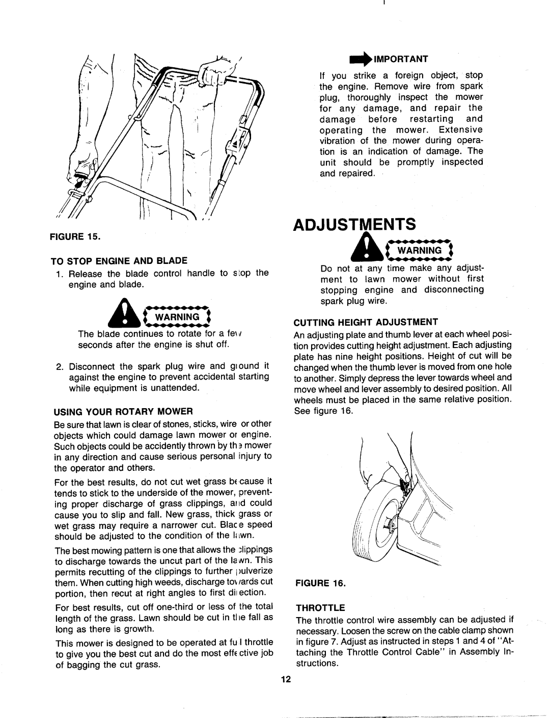 MTD 119-506R000, 119-508R000, 119-502R000 manual 