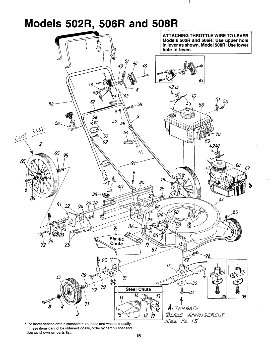 MTD 119-508R000, 119-506R000, 119-502R000 manual 