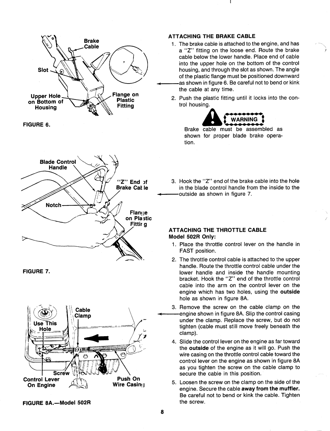 MTD 119-502R000, 119-506R000, 119-508R000 manual 