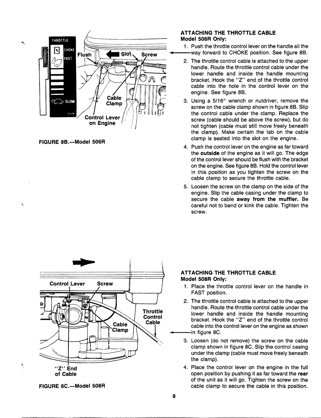 MTD 119-506R000, 119-508R000, 119-502R000 manual 