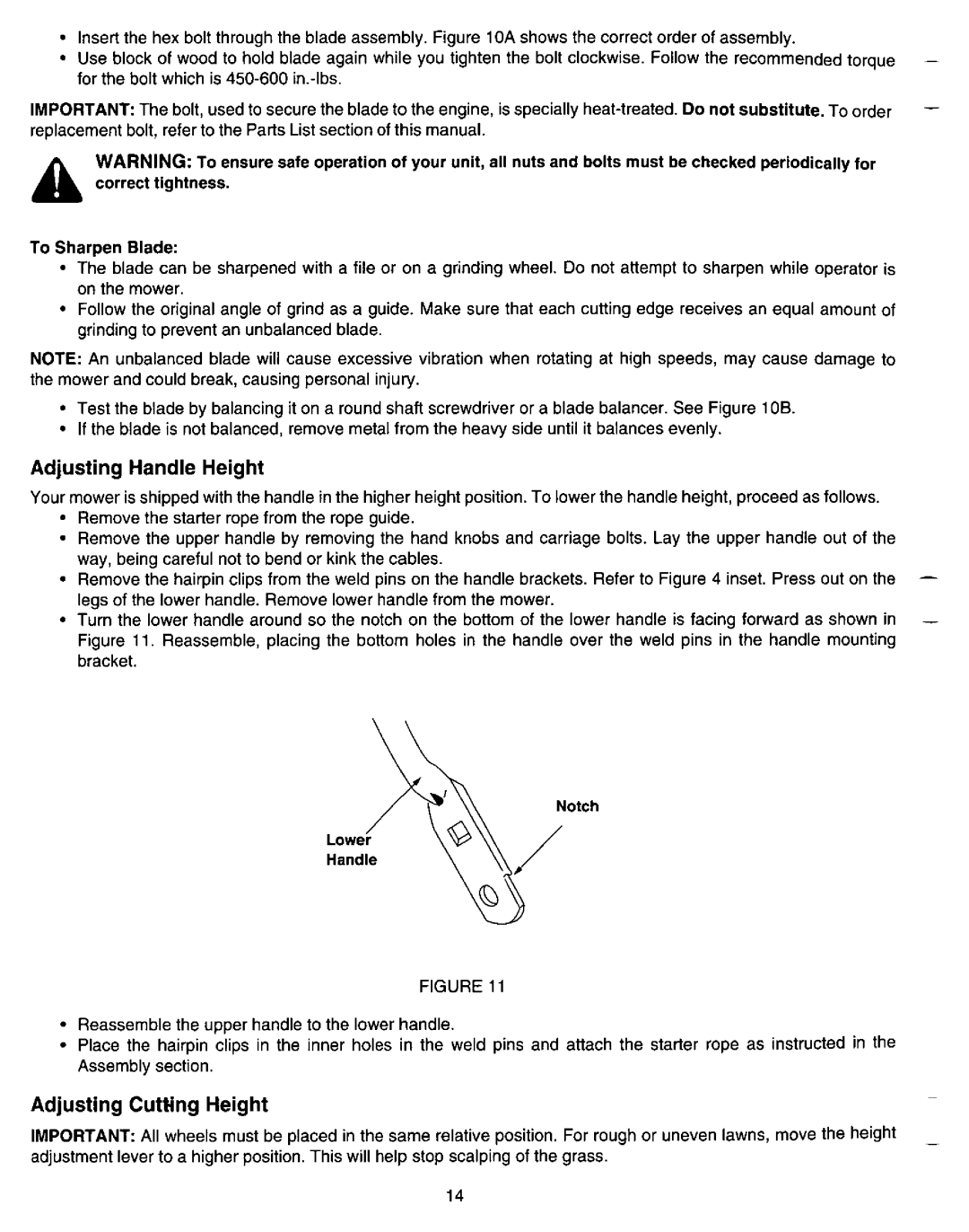 MTD 11A-436F190 manual 