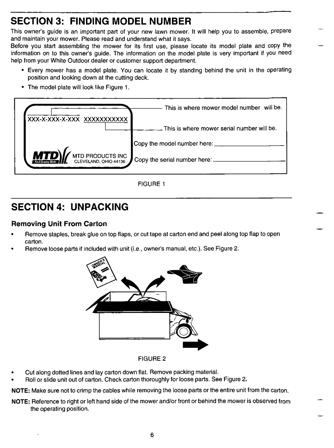 MTD 11A-436F190 manual 