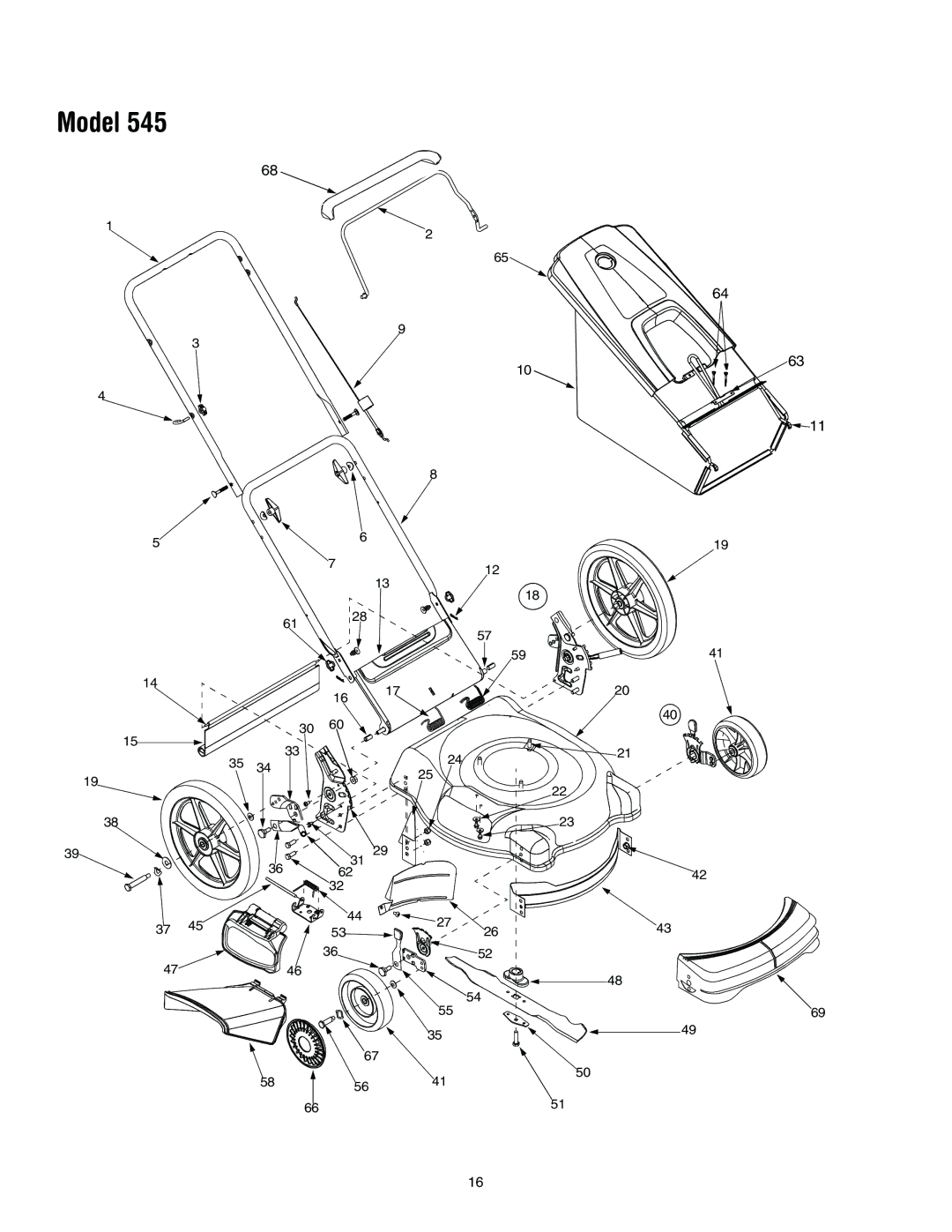 MTD 11A-545D034 manual Model 