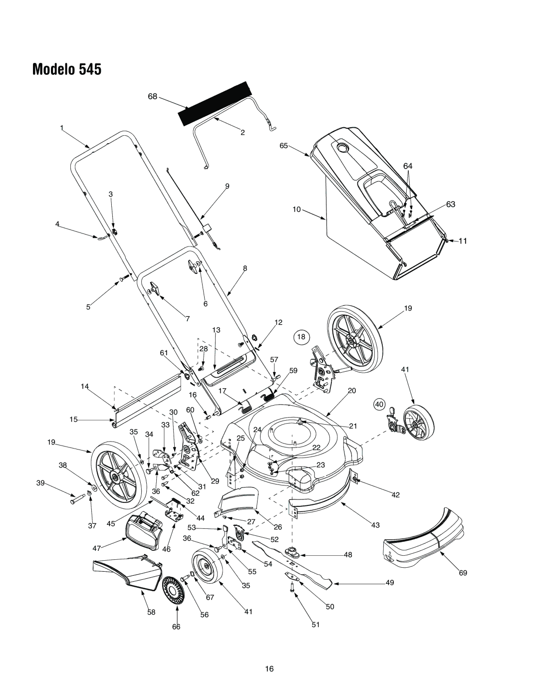 MTD 11A-545D034 manual Modelo 