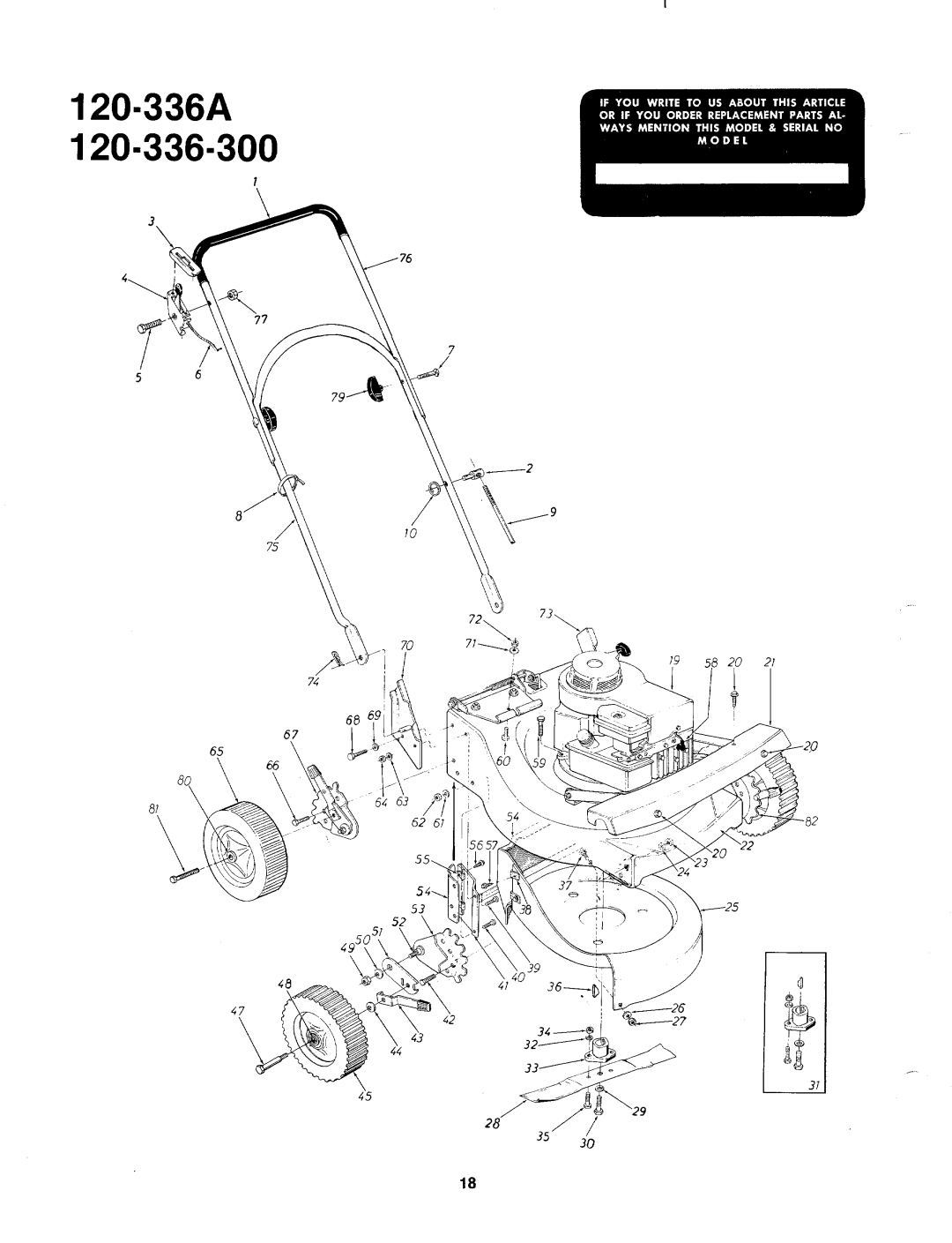 MTD 120-336A, 120-336-300 manual 