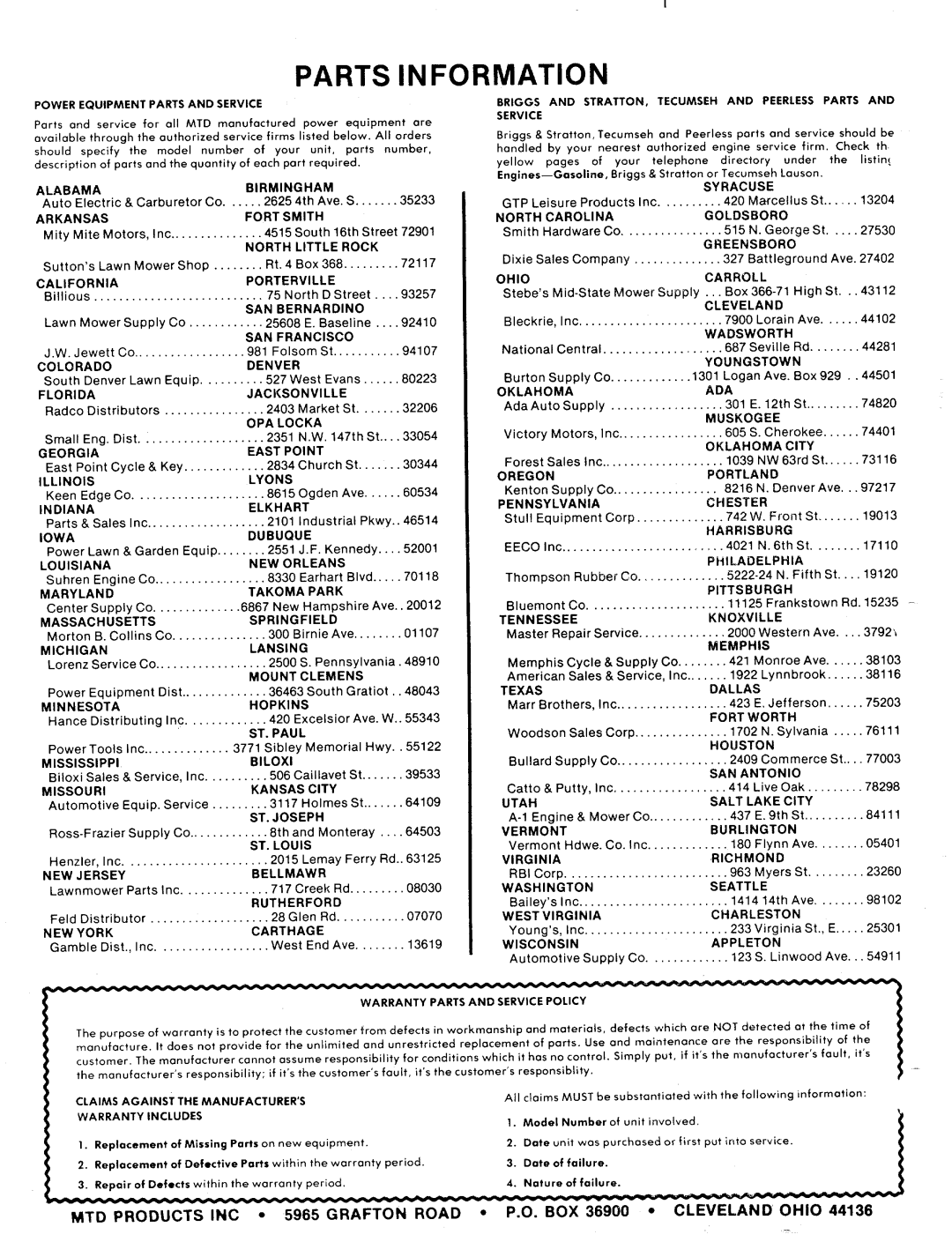 MTD 120-336A, 120-336-300 manual 