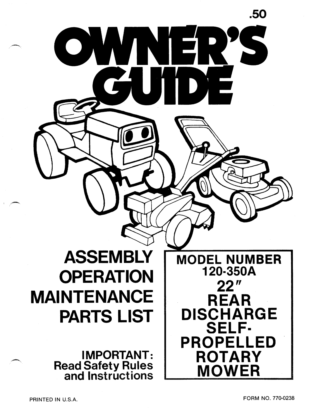 MTD 120-350A manual 