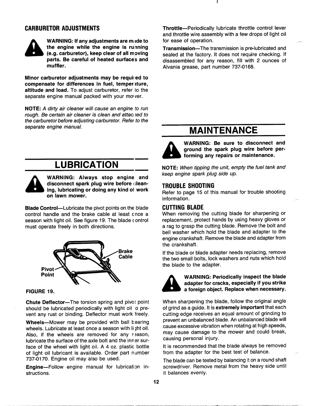 MTD 120-524R000, 120-526R000, 120-528R000 manual 