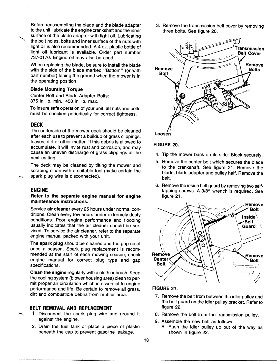 MTD 120-526R000, 120-524R000, 120-528R000 manual 