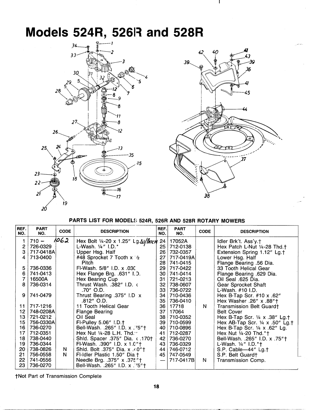 MTD 120-524R000, 120-526R000, 120-528R000 manual 