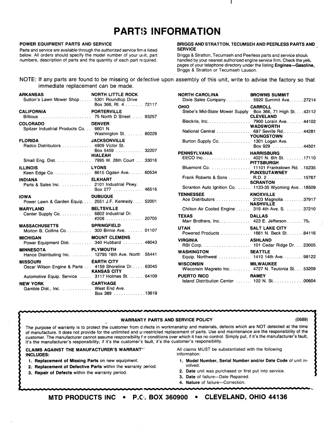 MTD 120-528R000, 120-524R000, 120-526R000 manual 