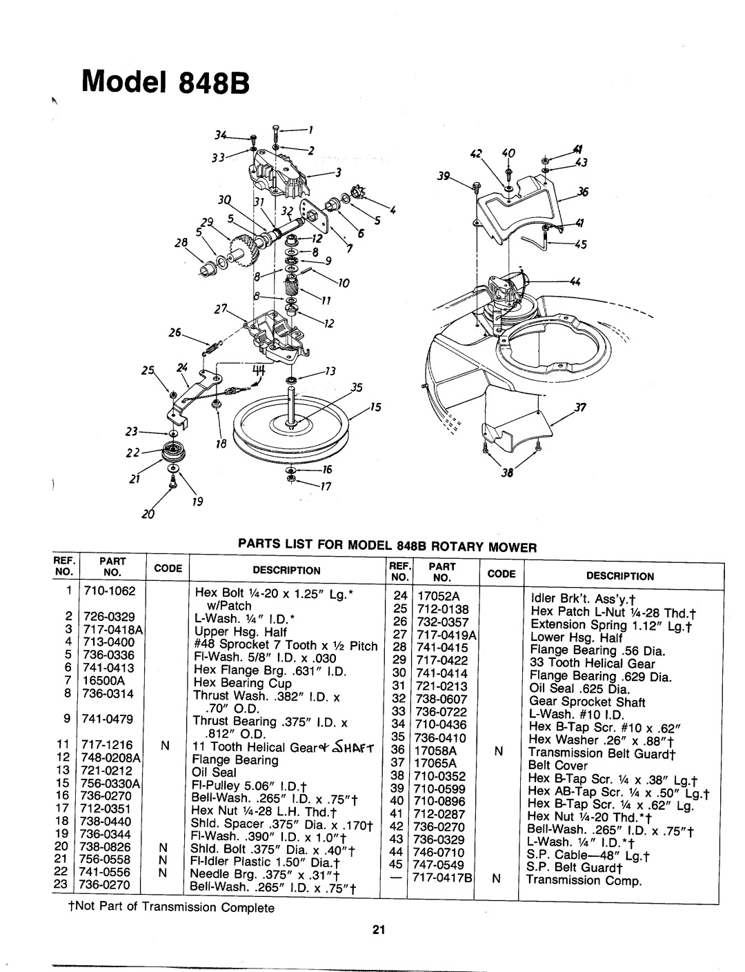 MTD 120-848B000 manual 