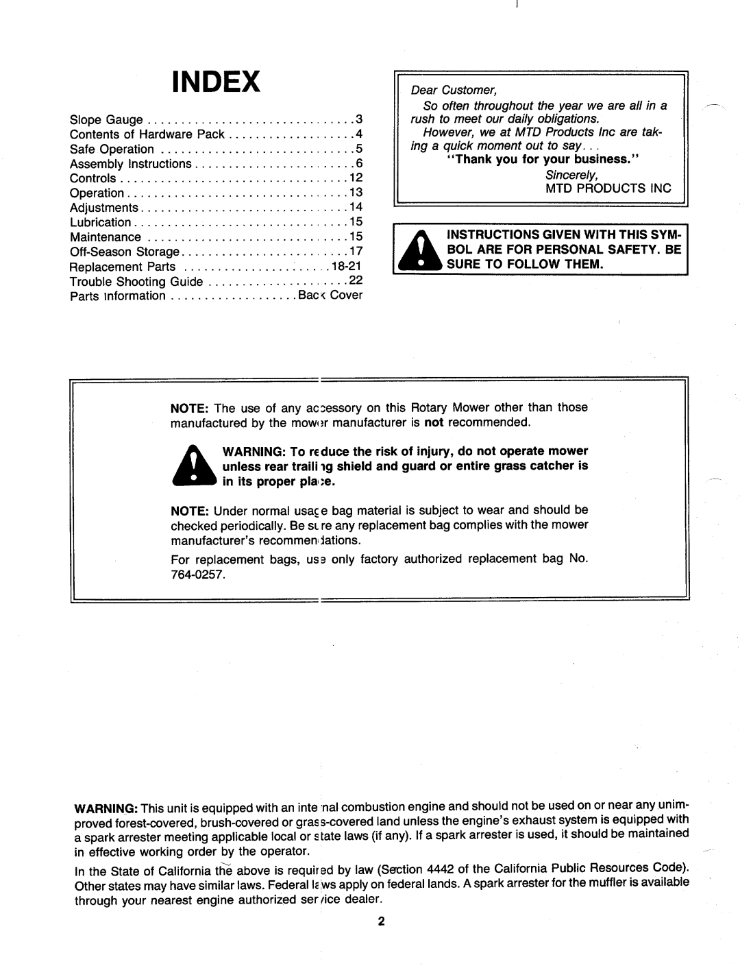 MTD 120-848R000 manual 