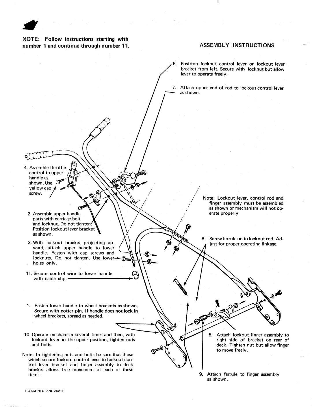 MTD 121-220, 121-320, 121-240 manual 