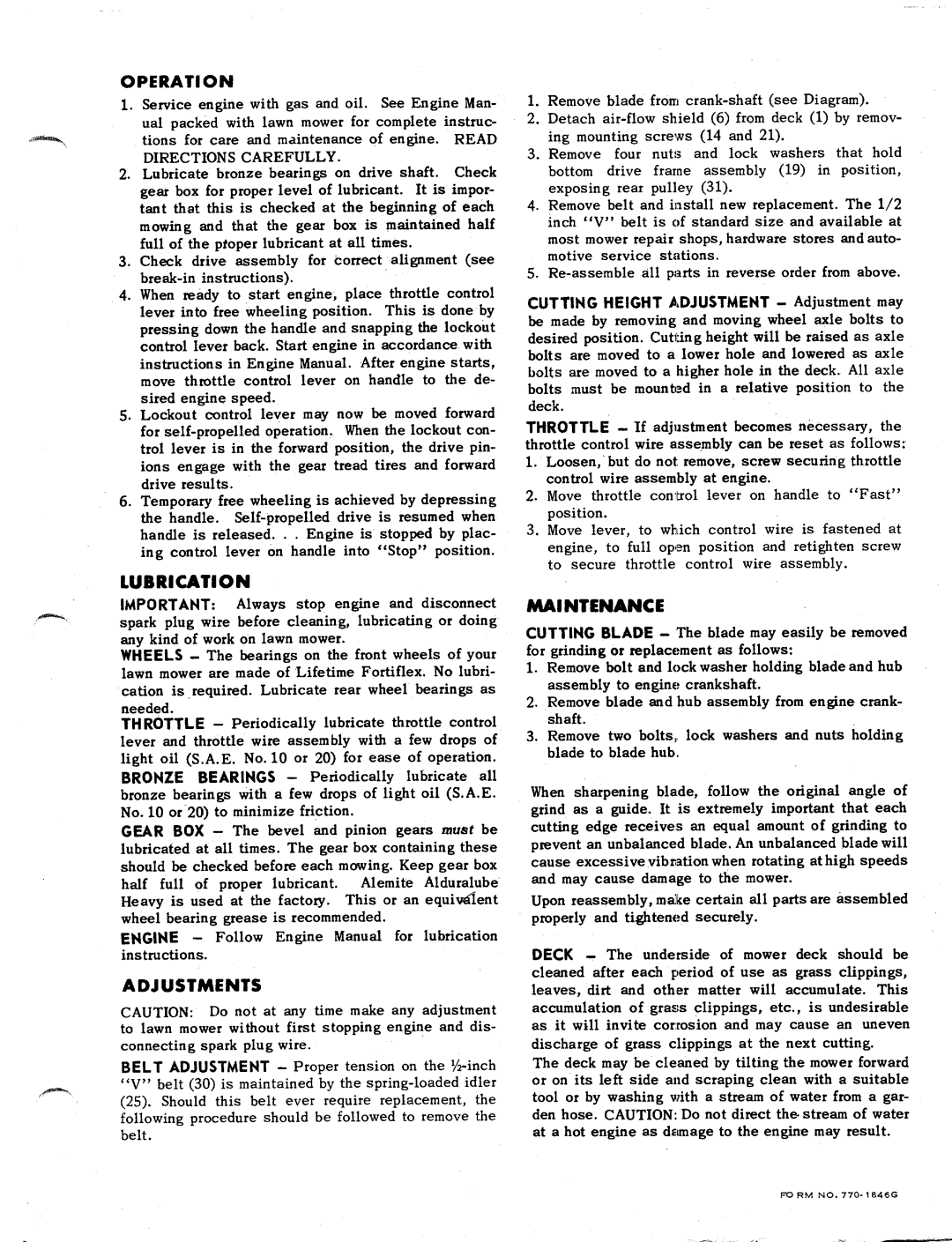 MTD 121-320, 121-220, 121-240 manual 