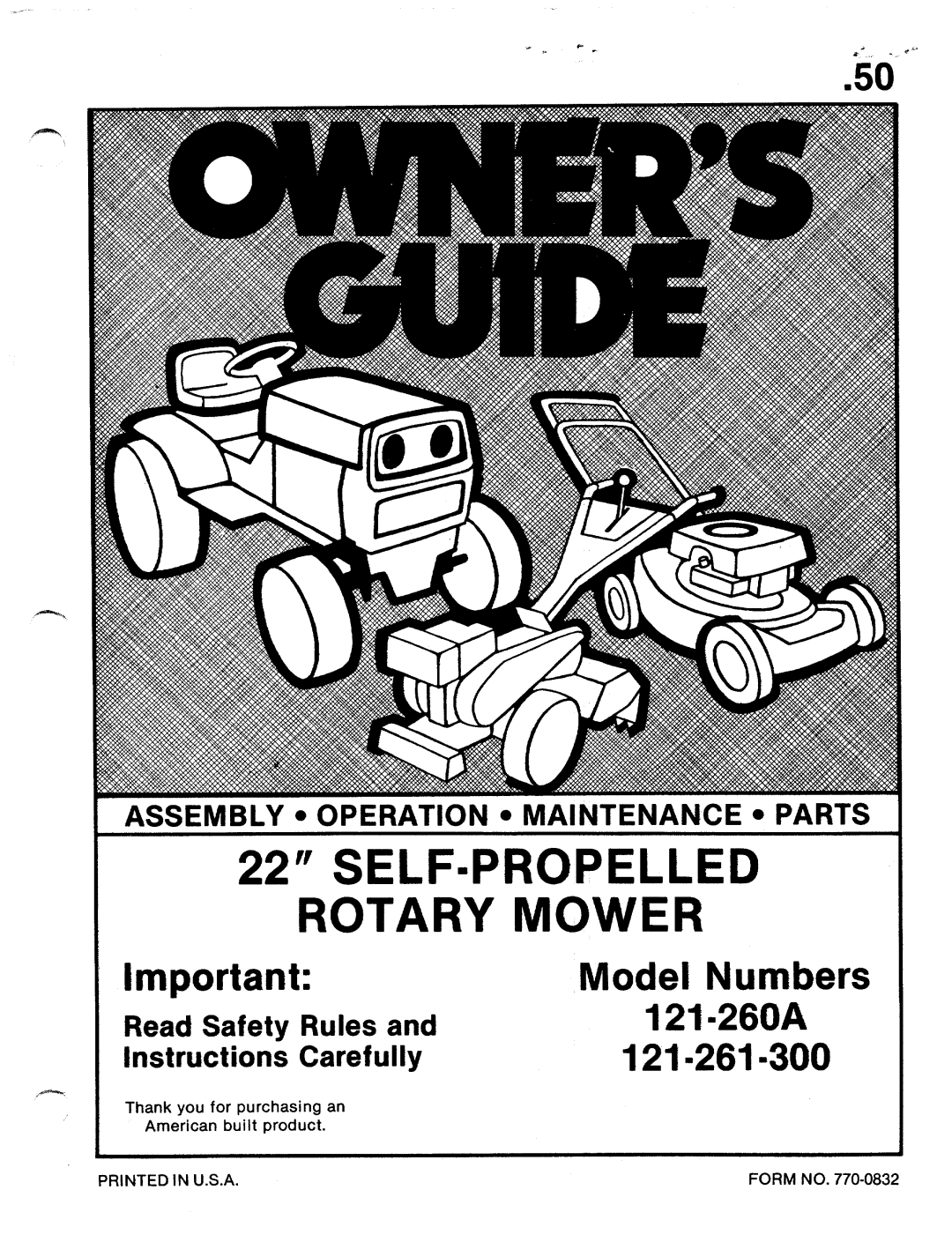 MTD 121-260A, 121-261-300 manual 