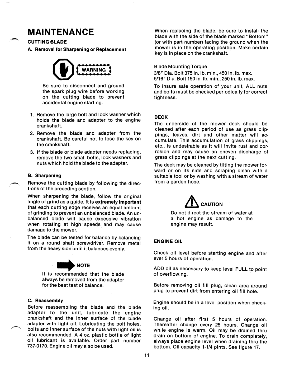 MTD 121-260A, 121-261-300 manual 