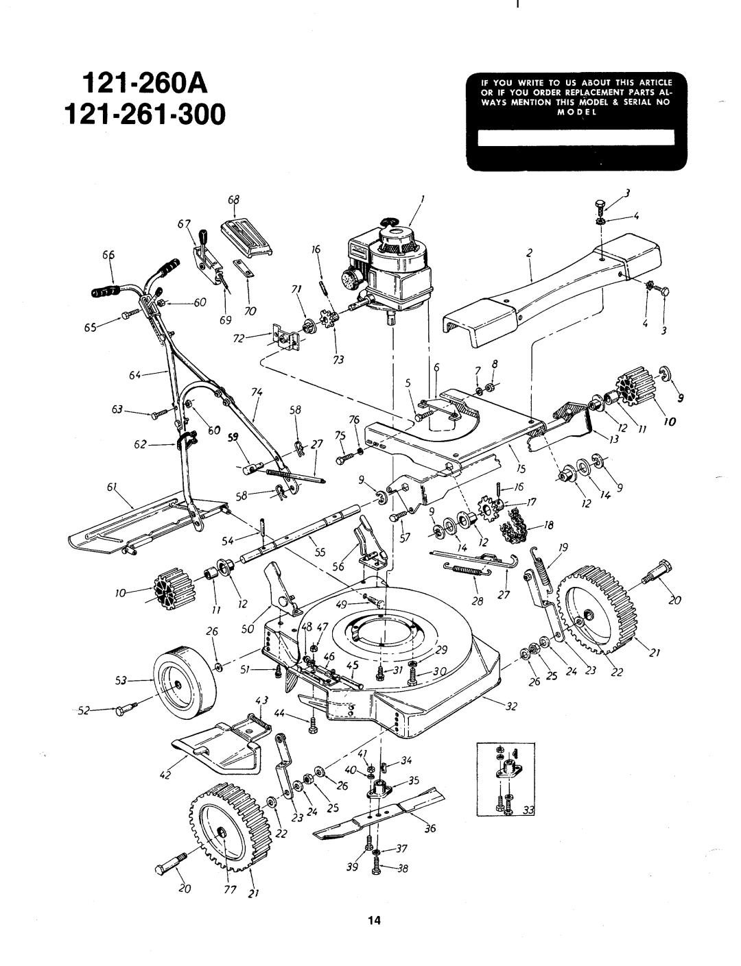 MTD 121-261-300, 121-260A manual 