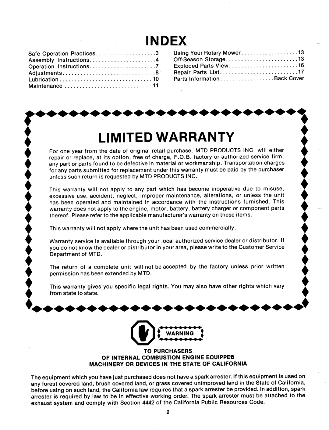 MTD 121-262-300, 121-262A manual 