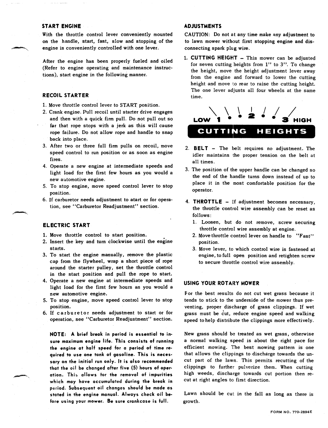 MTD 121-282, 121-280 manual 