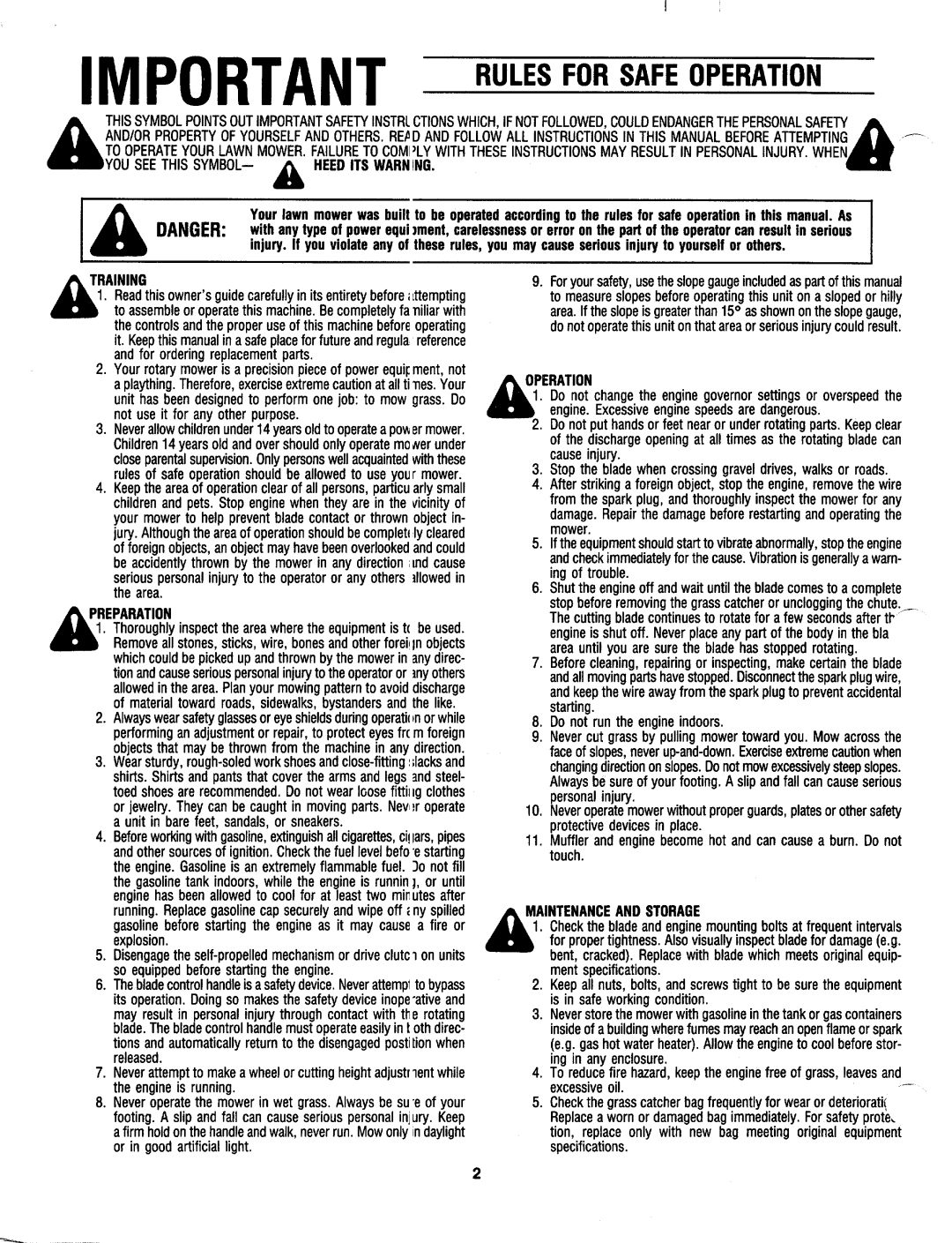 MTD 190-186-000, 121-282R000, 121-280R000 manual 