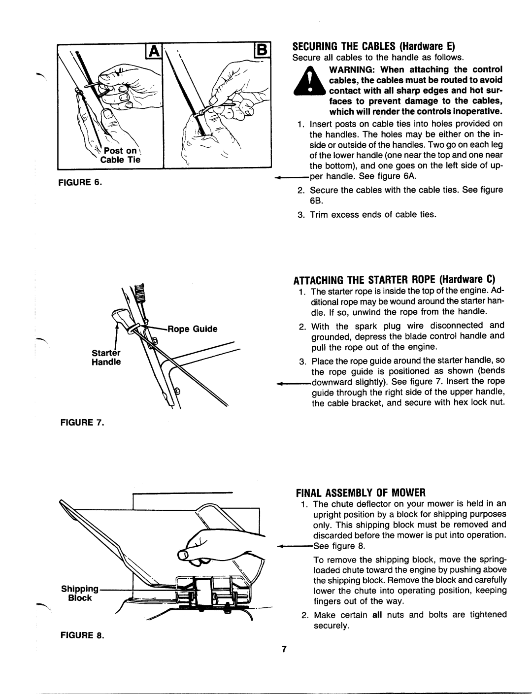 MTD 121-280R000, 121-282R000, 190-186-000 manual 