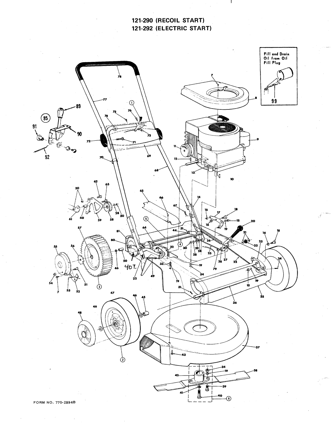 MTD 121-292, 121-290 manual 