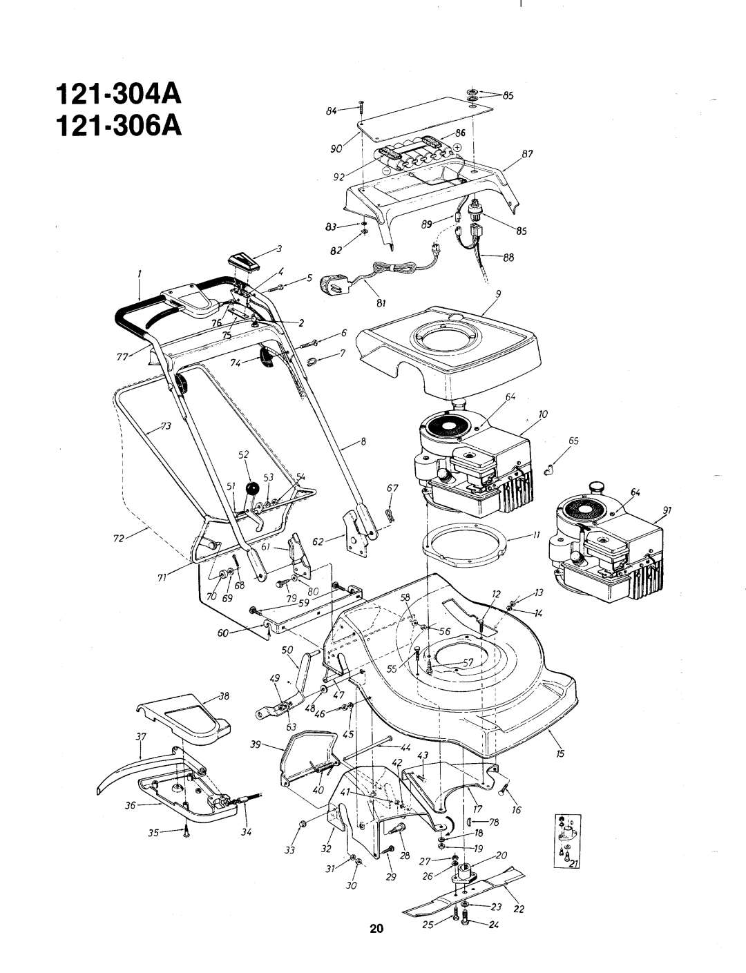 MTD 121-304A, 121-306A manual 