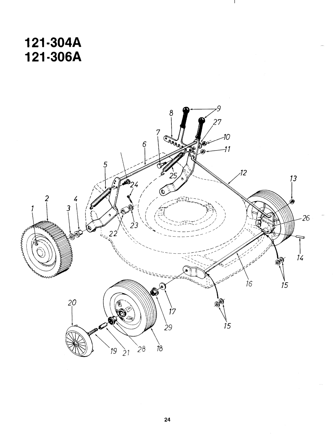 MTD 121-304A, 121-306A manual 