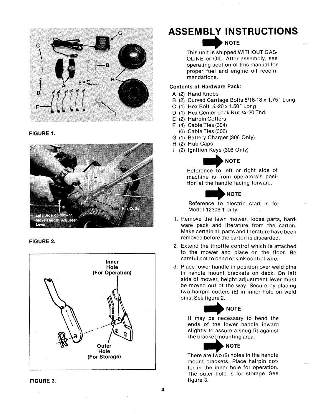 MTD 121-304A, 121-306A manual 