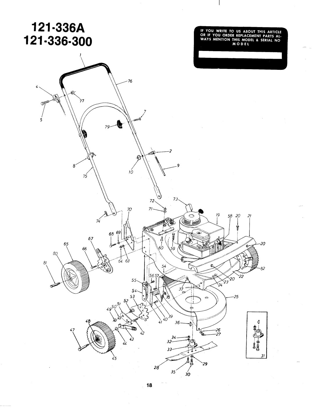 MTD 121-336-300, 121-336A manual 