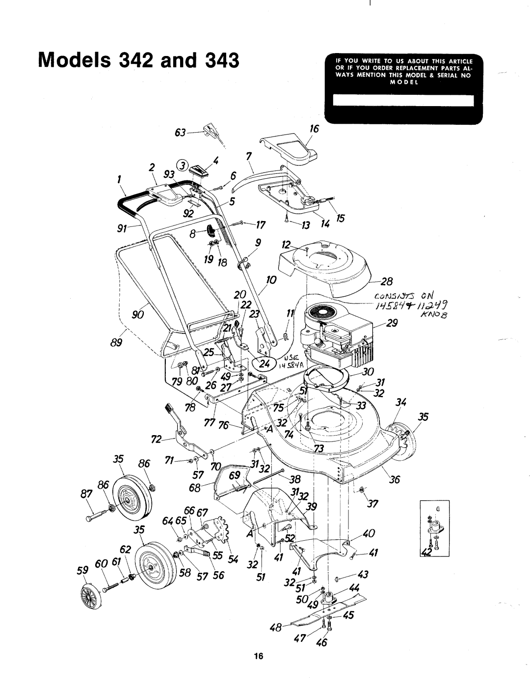 MTD 121-343A, 121-342-300, 121-342A manual 