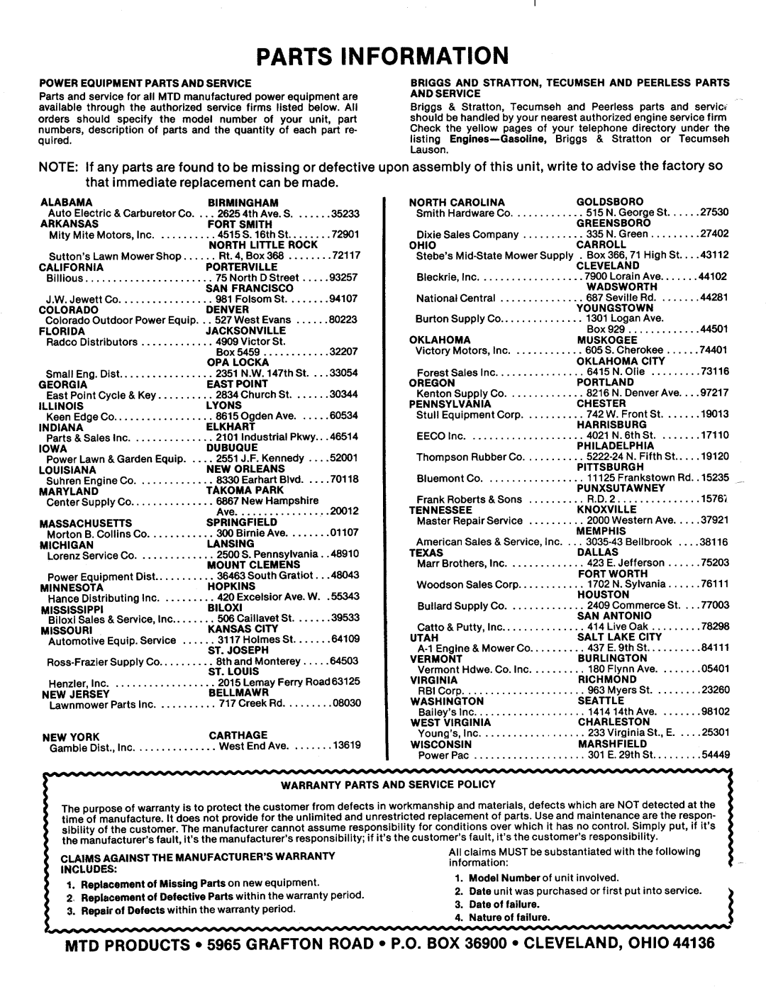 MTD 121-346A manual 