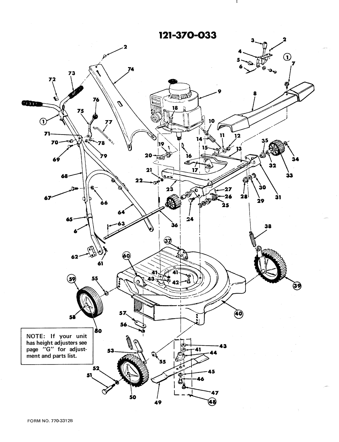 MTD 121-370-033 manual 