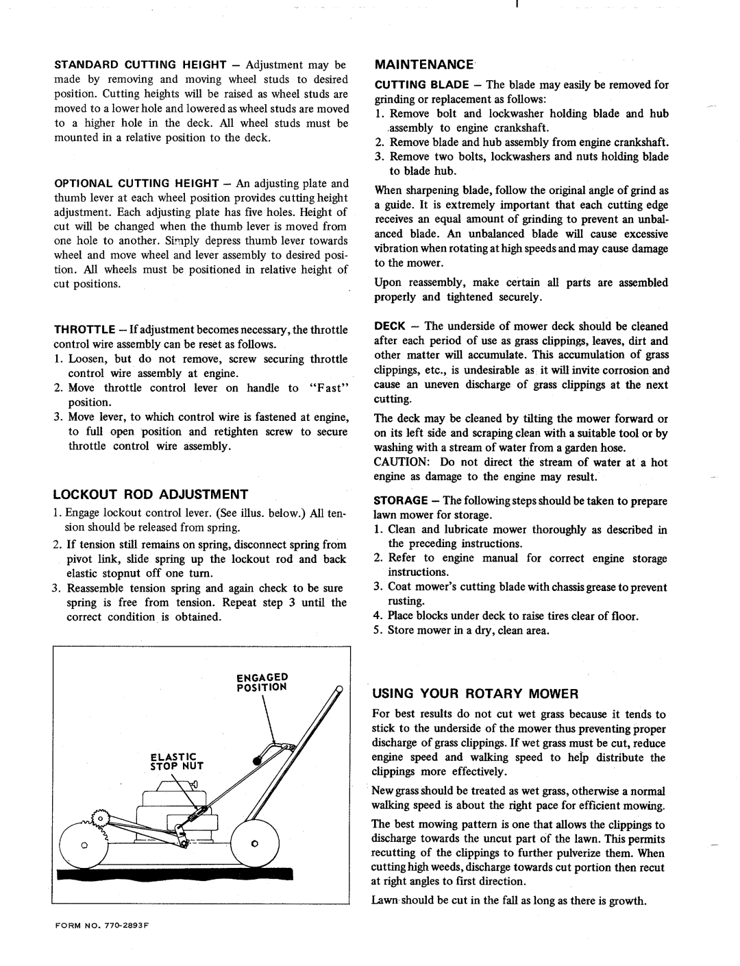 MTD 121-370-033 manual 