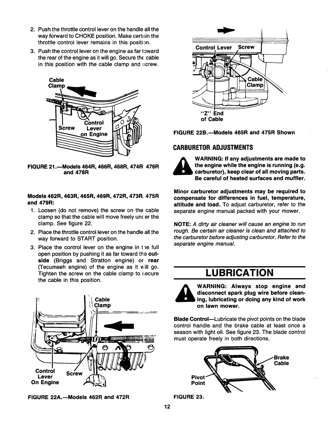 MTD 121-474R000, 121-473R000, 121-468R000, 121-466R000, 121-460R000, 121-464R000, 121-469R000, 121-465R000, 121-462R000 manual 