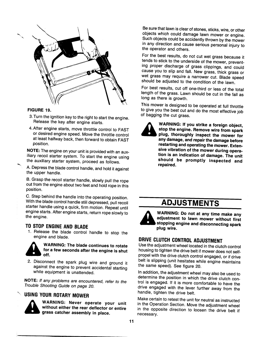 MTD 121-476E000, 121-478E000 manual 