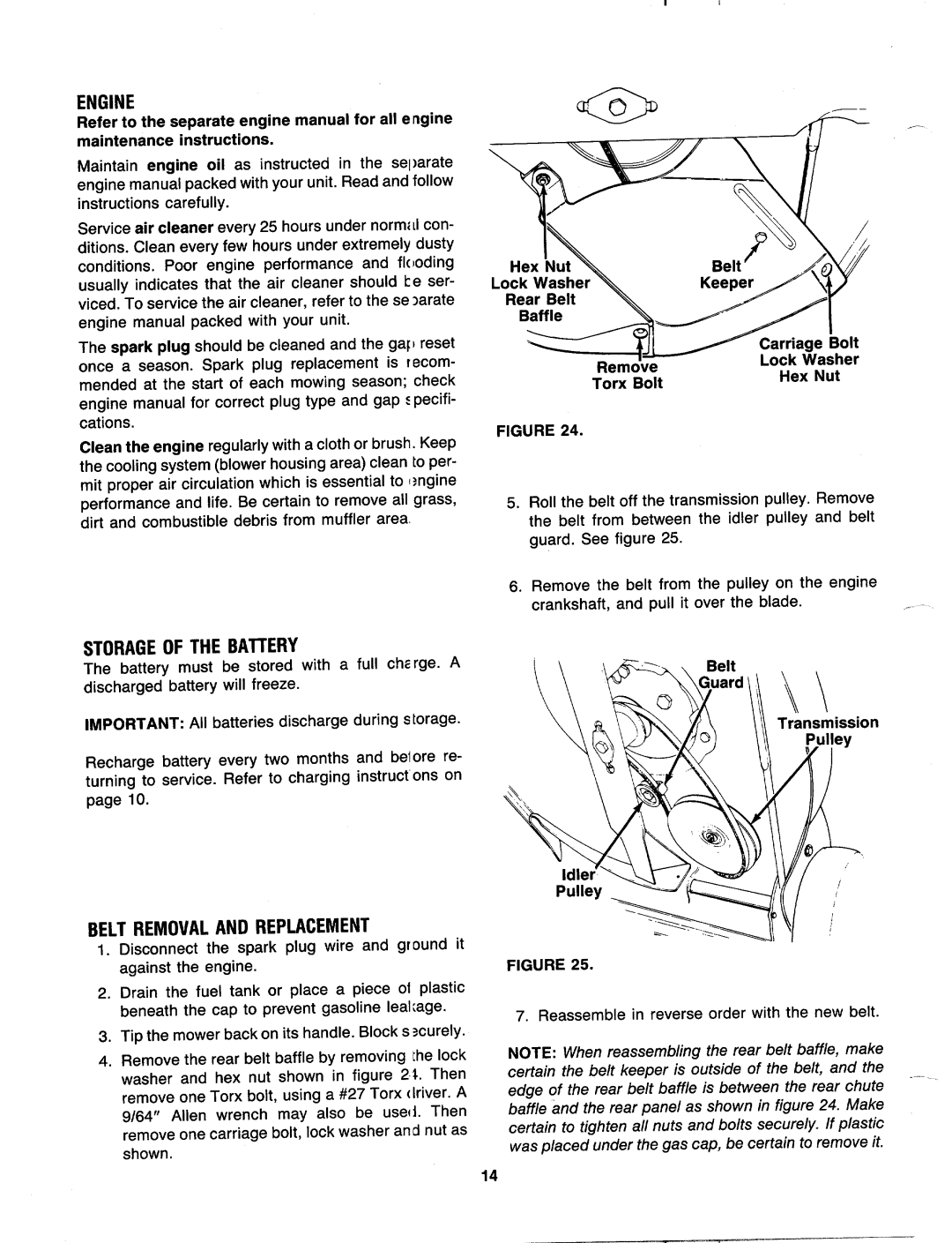 MTD 121-478E000, 121-476E000 manual 