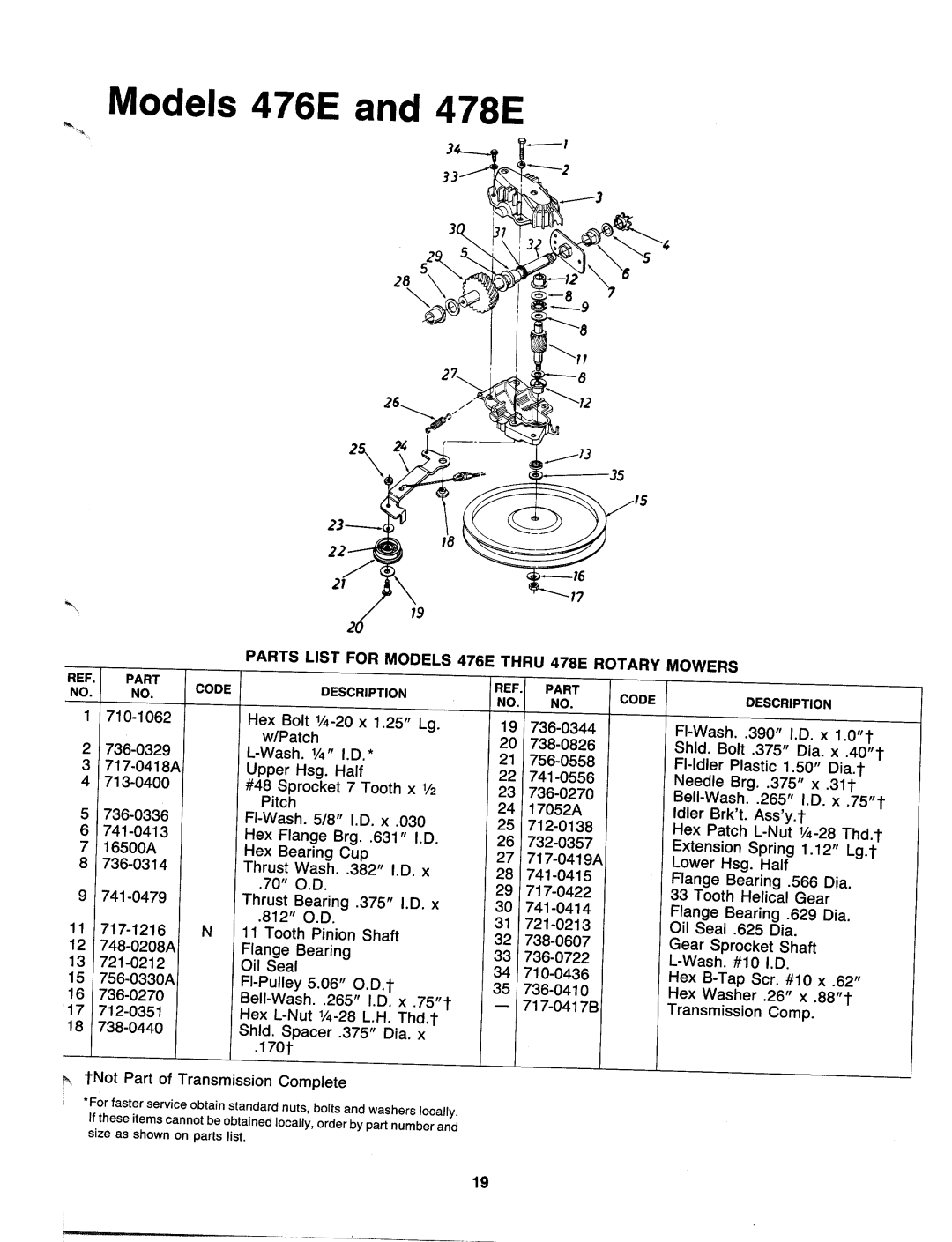 MTD 121-476E000, 121-478E000 manual 