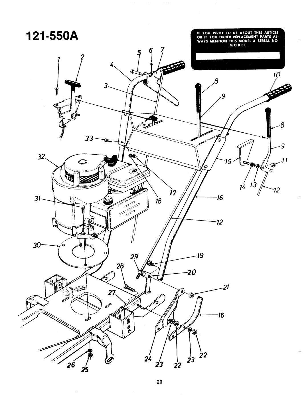 MTD 121-550A manual 